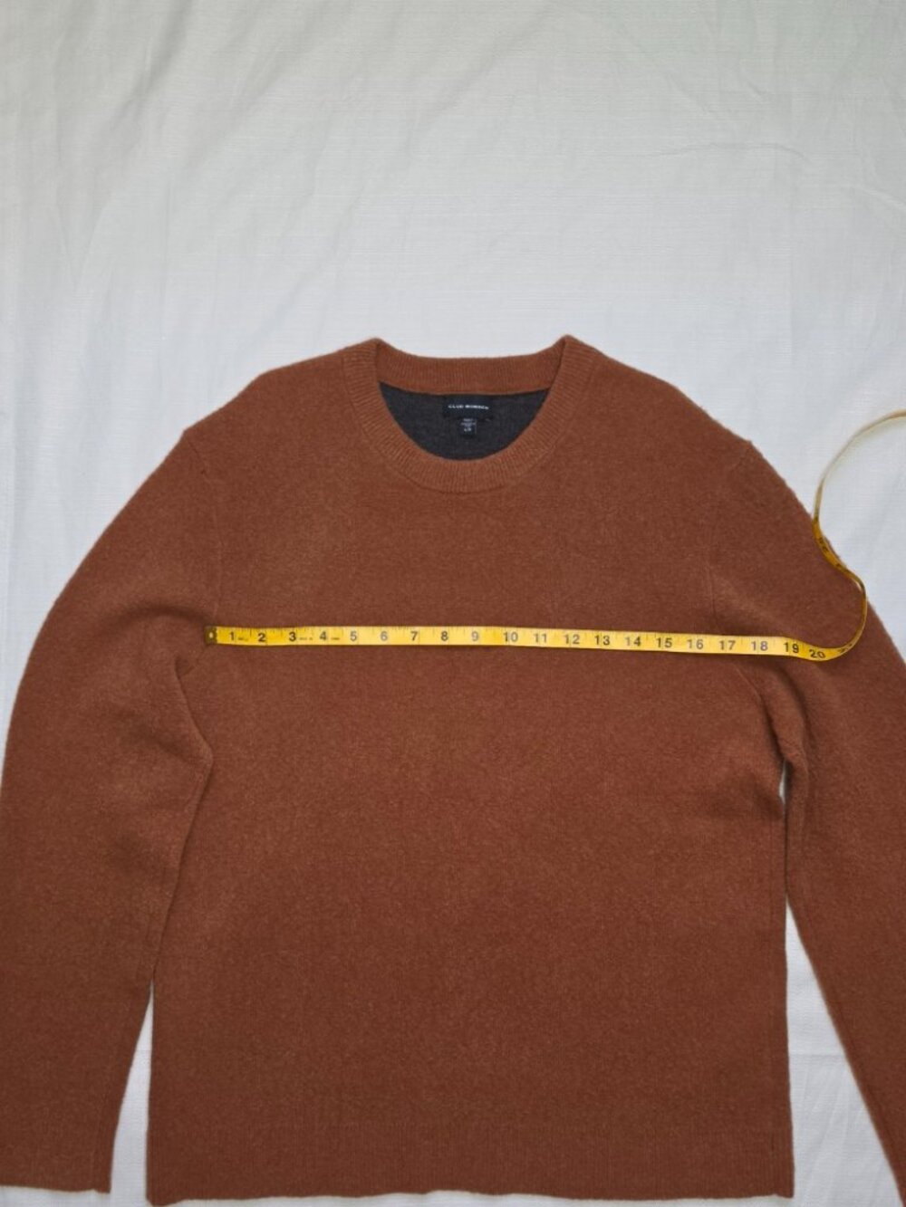 Club Monaco Reversible Wool Blend Sweater Large Brown Charcoal Crewneck - Picture 7 of 7